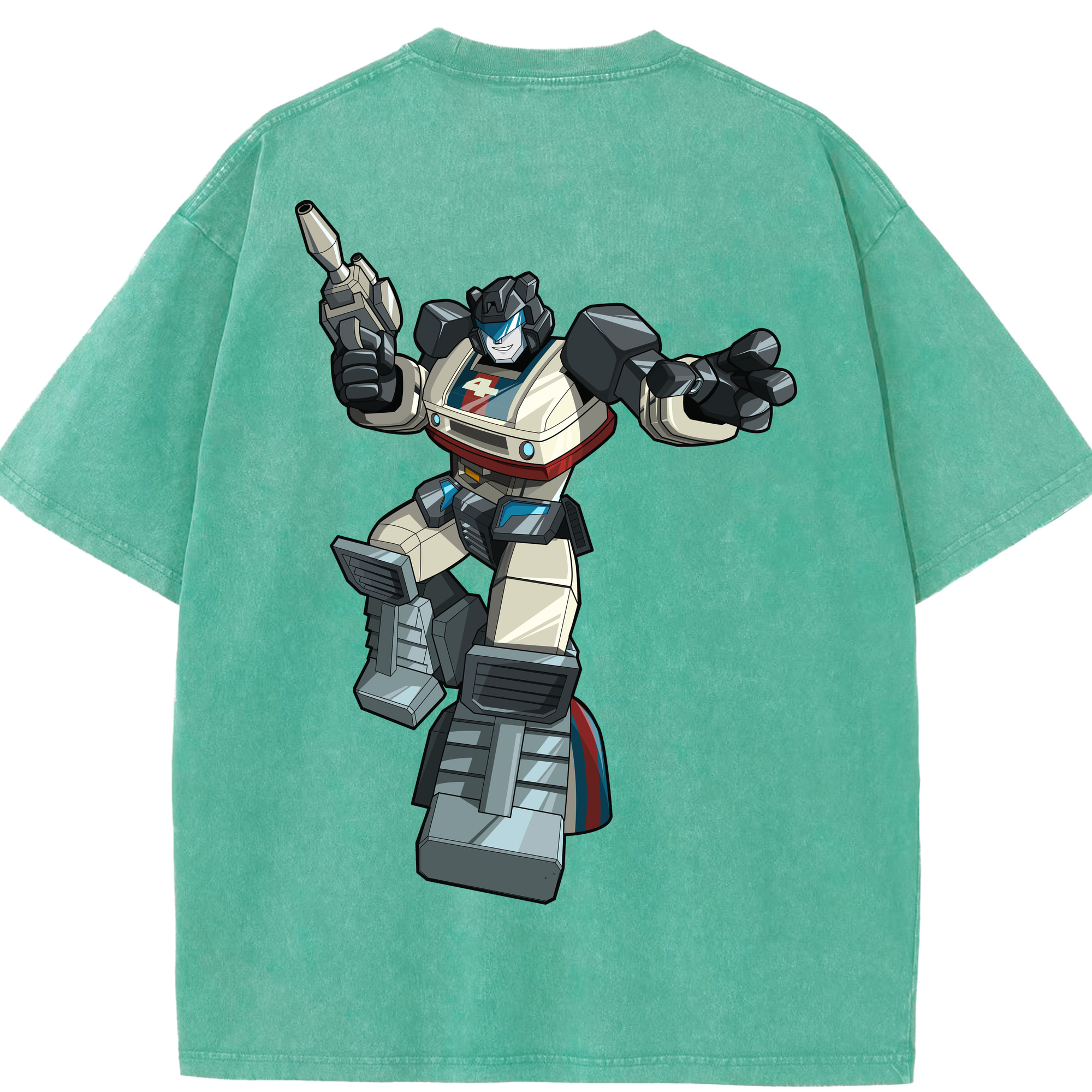 （画像用）  綿100% ヴィンテージ風 半袖Tシャツ（背面プリント）